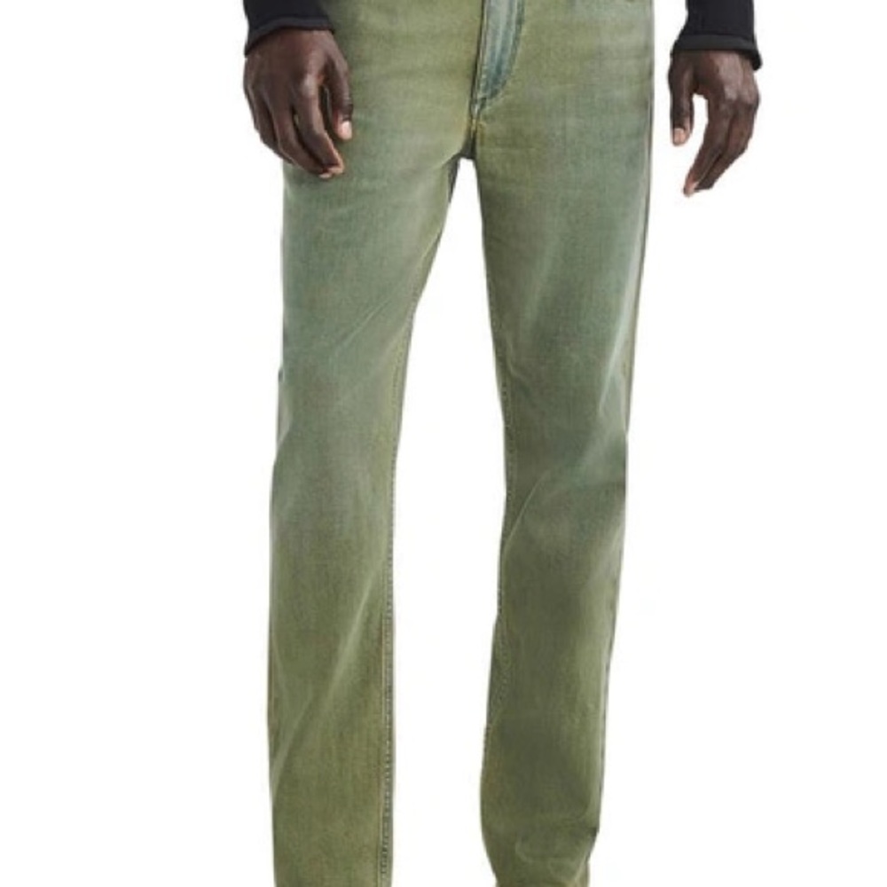 Rag & Bone Green Straight Jeans Modern Casual